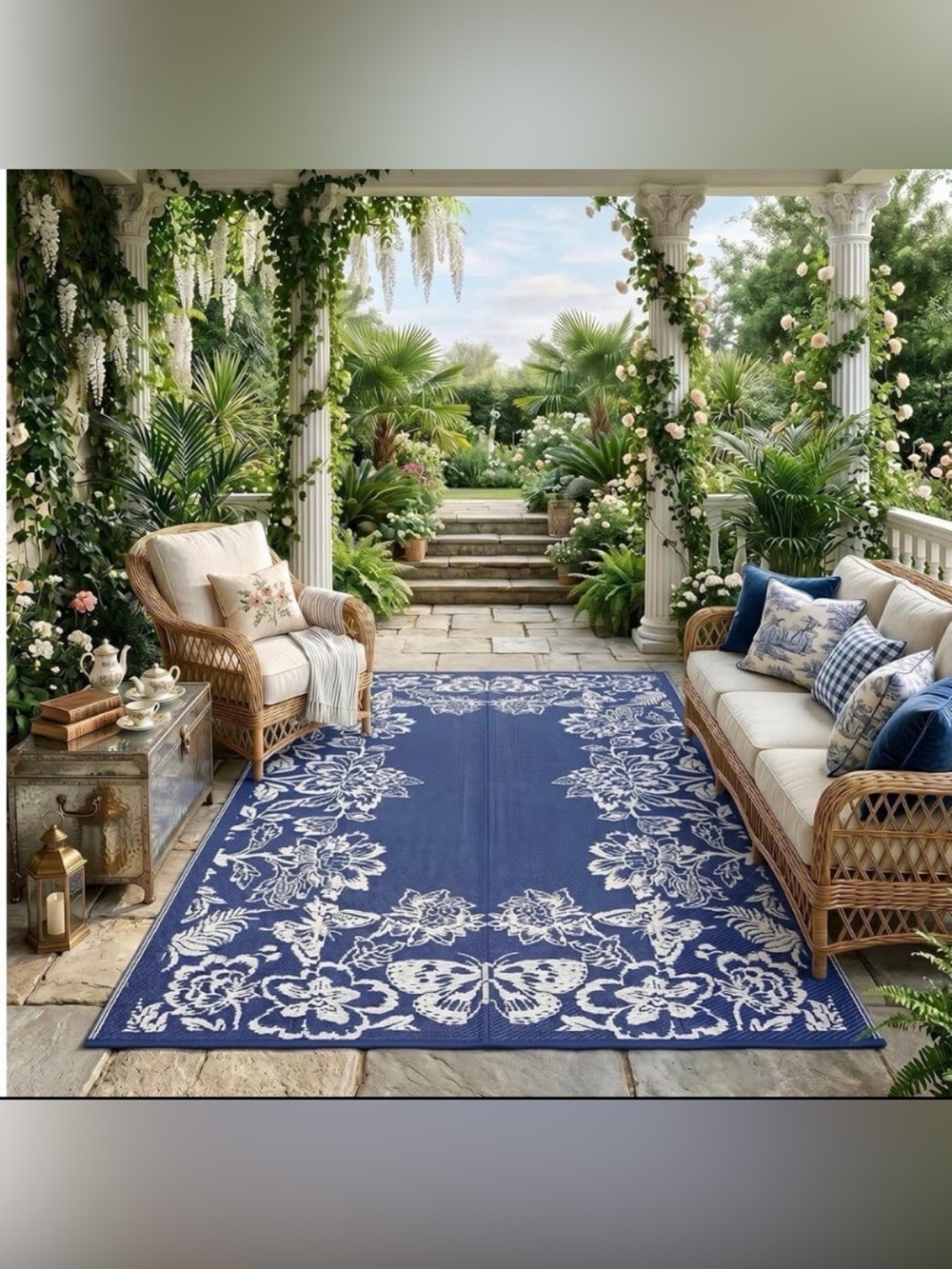 Garvee 5'x8' Waterproof Patio Outdoor Rug